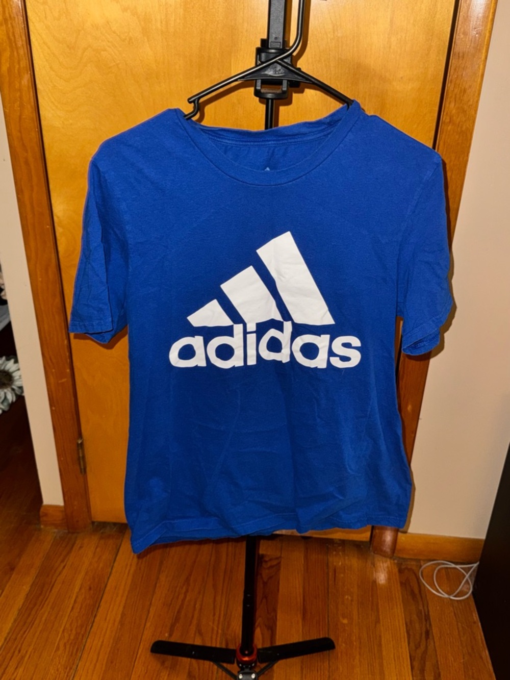 adidas Royal Blue Tee with White Logo